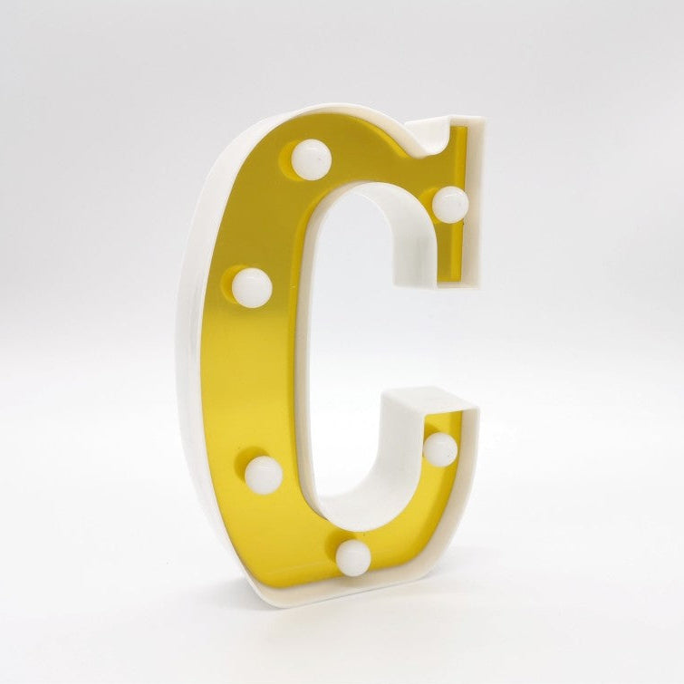 Letra Luminosa LED Dorada 22 cm | A-Z