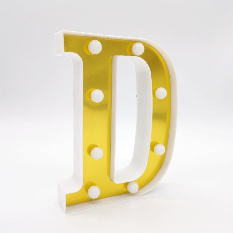 Letra Luminosa LED Dorada 22 cm | A-Z