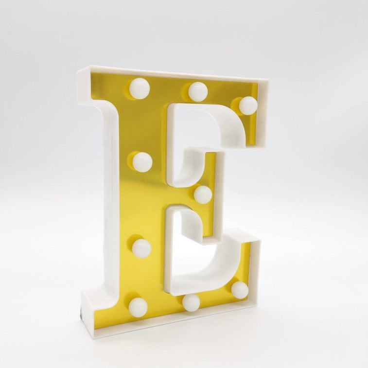 Letra Luminosa LED Dorada 22 cm | A-Z