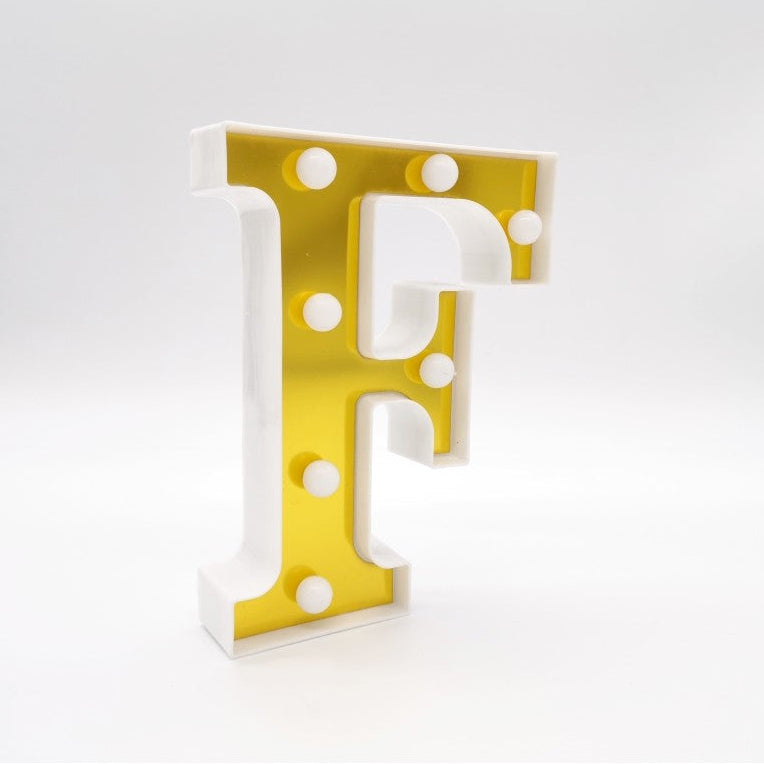 Letra Luminosa LED Dorada 22 cm | A-Z