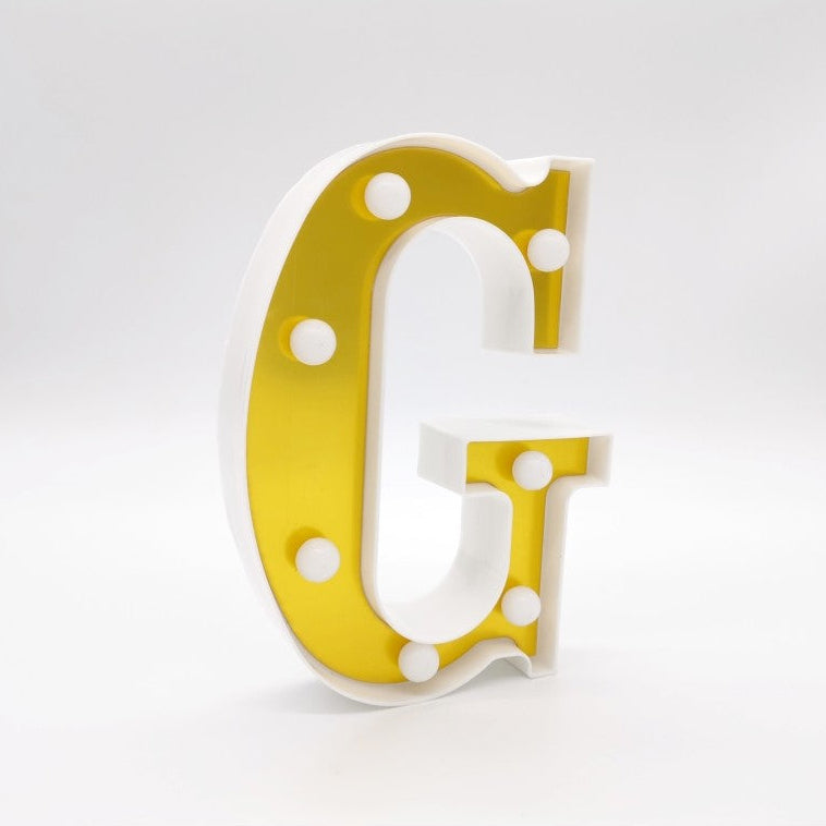Letra Luminosa LED Dorada 22 cm | A-Z