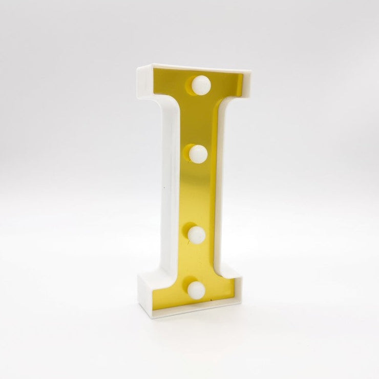 Letra Luminosa LED Dorada 22 cm | A-Z