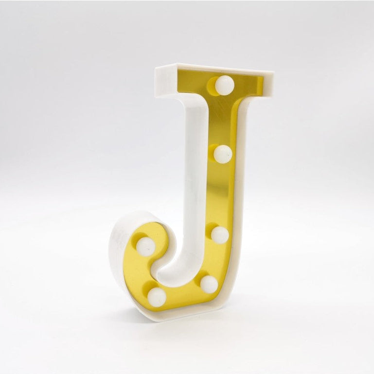 Letra Luminosa LED Dorada 22 cm | A-Z