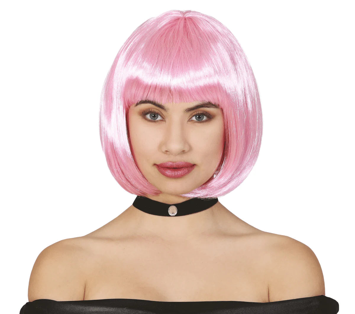 Peluca Corta Rosa Bob