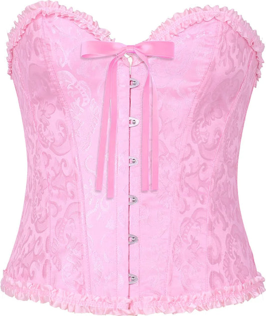 Corsé Rosa de Encaje para Mujer