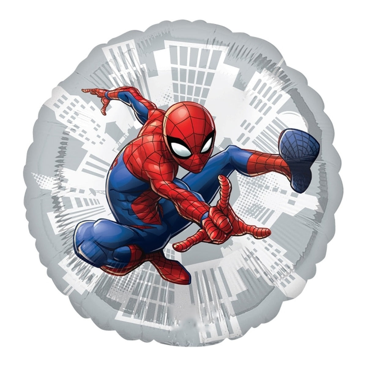 Globo Foil Spiderman Ciudad 45 cm sobre fondo blanco