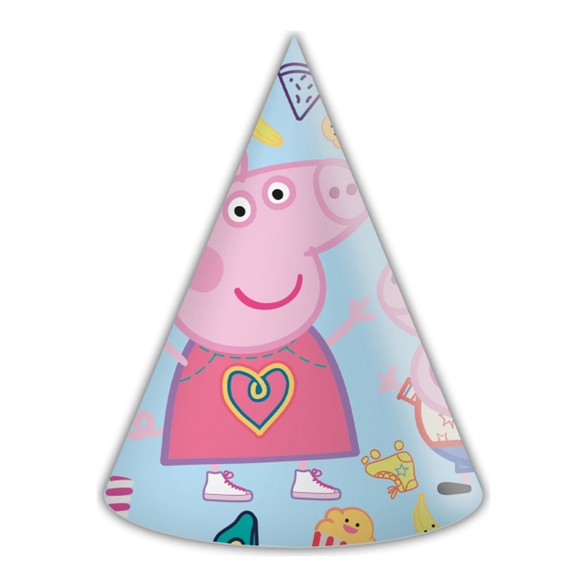 Gorros Peppa Pig 6 uds sobre fondo blanco