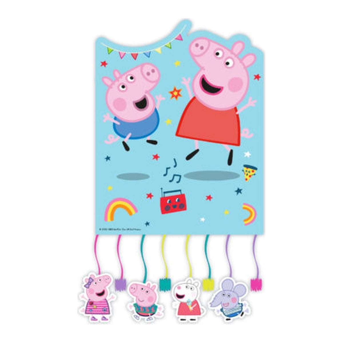 Piñata Peppa Pig sobre fondo blanco
