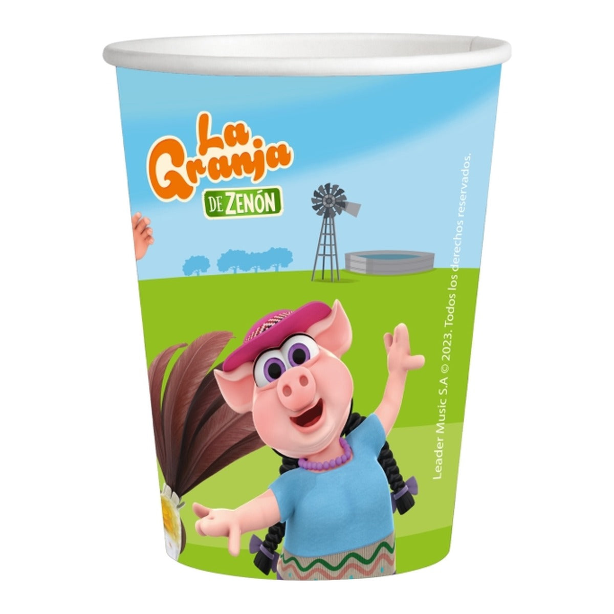 Vasos La Granja de Zenón 8 uds sobre fondo blanco