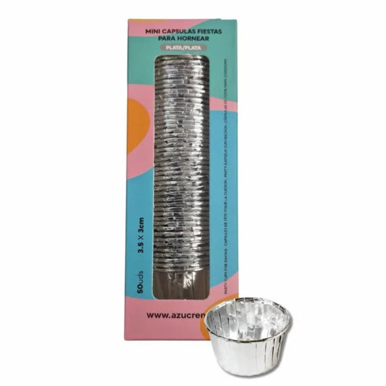 Capsulas Mini Rizadas Metalicas 50 uds