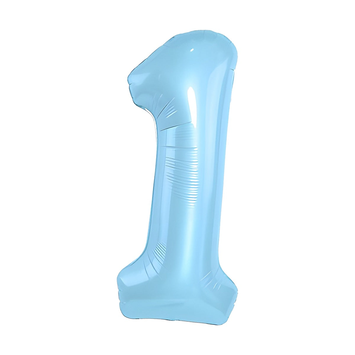 Globo Foil Número Gigante Aluminio 100cm (40") Azul Celeste Número 1