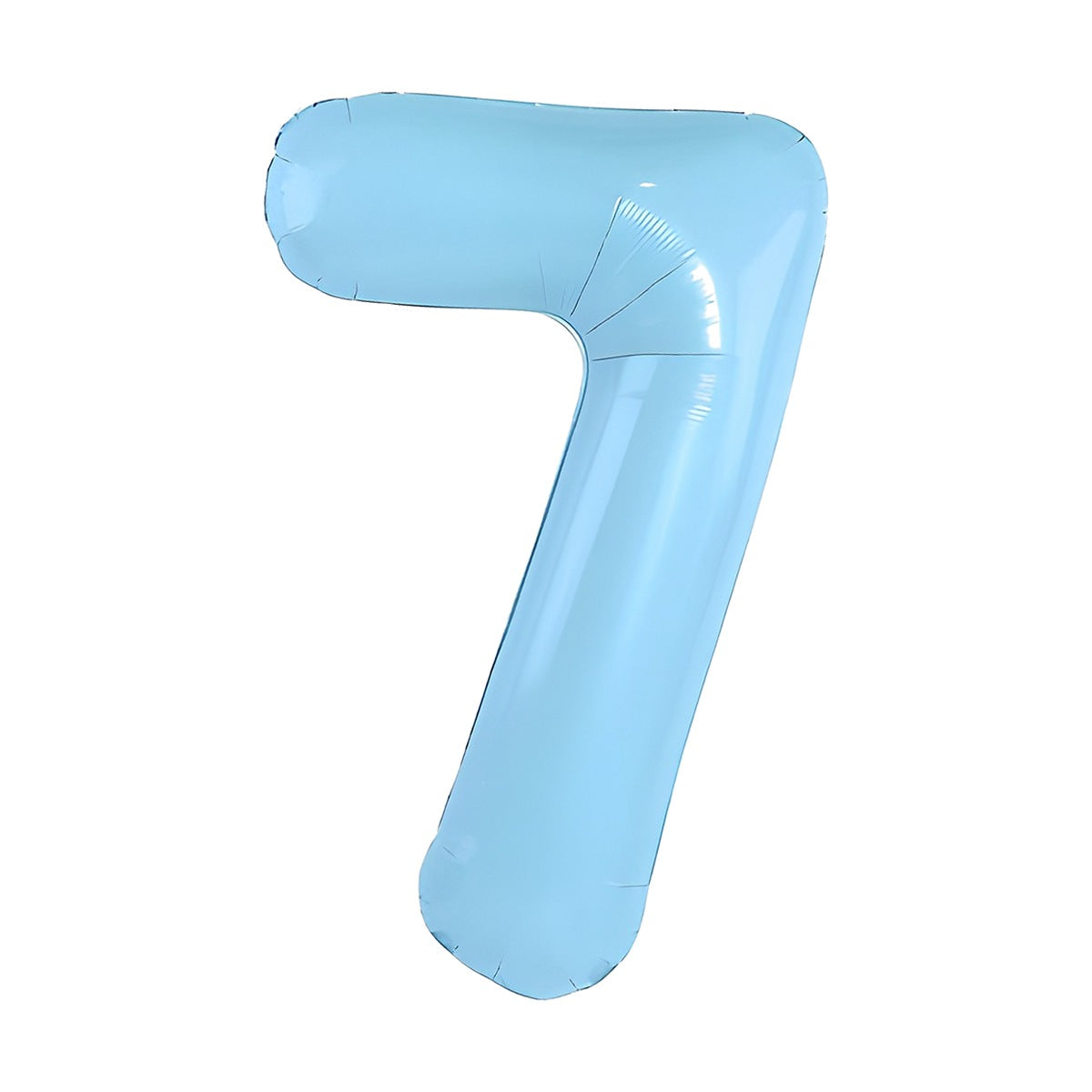 Globo Foil Número Gigante Aluminio 100cm (40") Azul Celeste Número 7