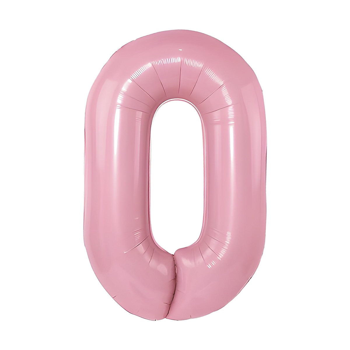 Globo Foil Número Gigante Aluminio 100cm (40") Rosa Número 0