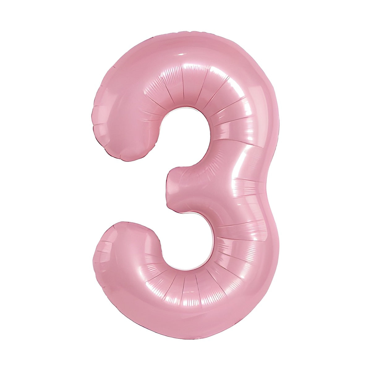 Globo Foil Número Gigante Aluminio 100cm (40") Rosa Número 3