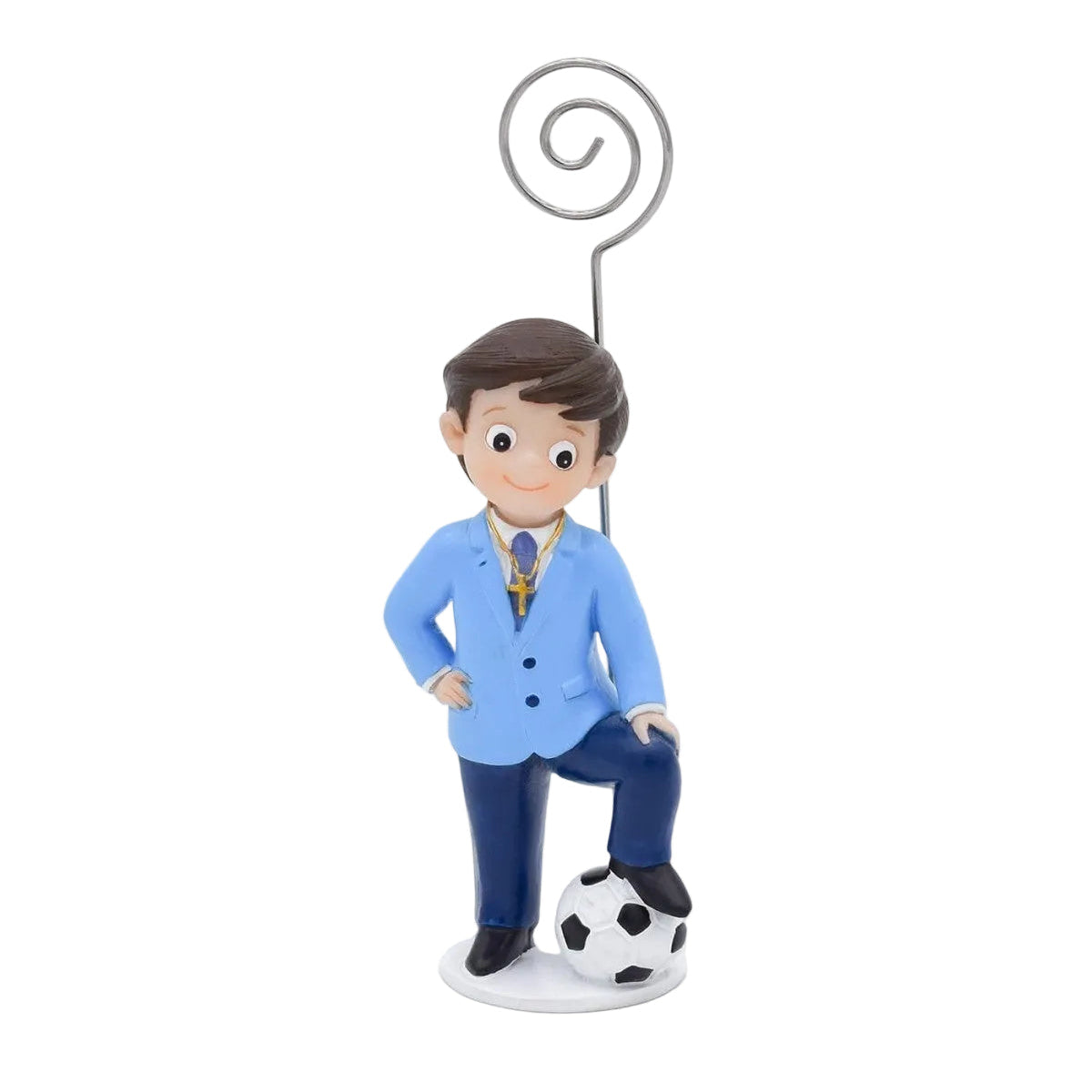 Sujeta-Tarjetas Niño Comunión Balón de Fútbol 10cm