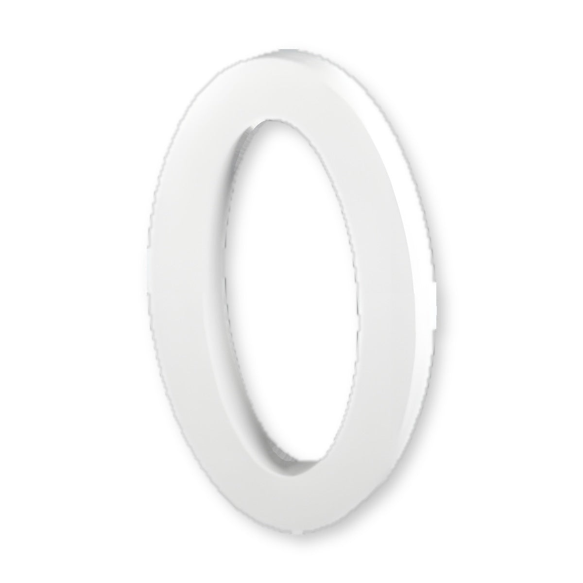 Número decorativo de madera blanca 3D 0