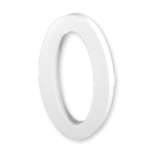 Número decorativo de madera blanca 3D 0