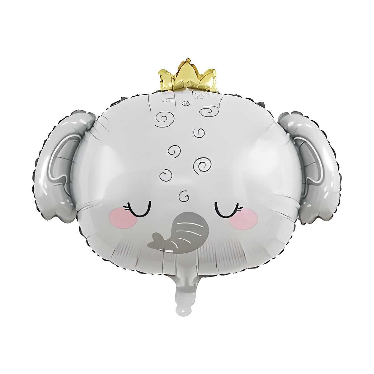 Globo Foil Cabeza de Elefante con Corona 69 x 44 cm