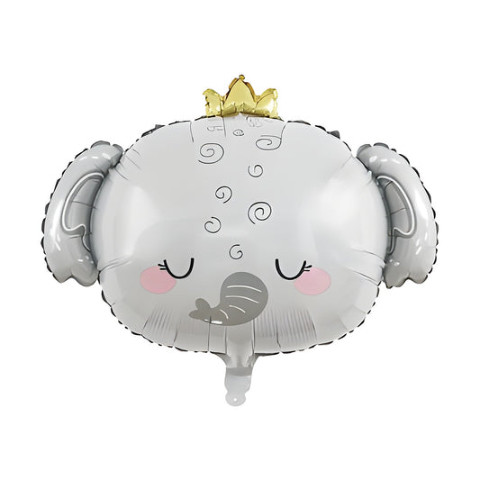 Globo Foil Cabeza de Elefante con Corona 69 x 44 cm