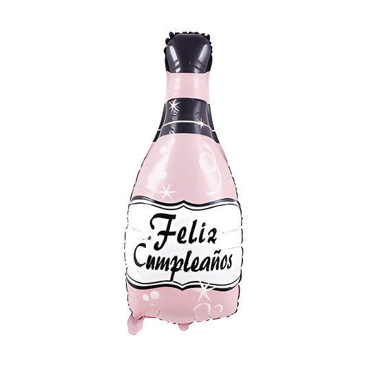 Globo Foil Botella Feliz Cumpleaños 45 x 86 cm