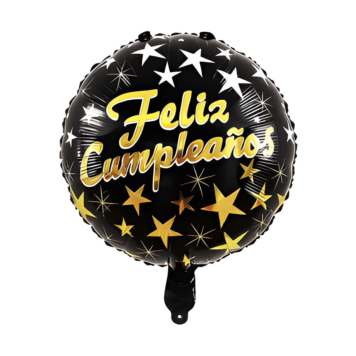 Globo Foil Redondo Feliz Cumpleaños Estrellas 45 cm