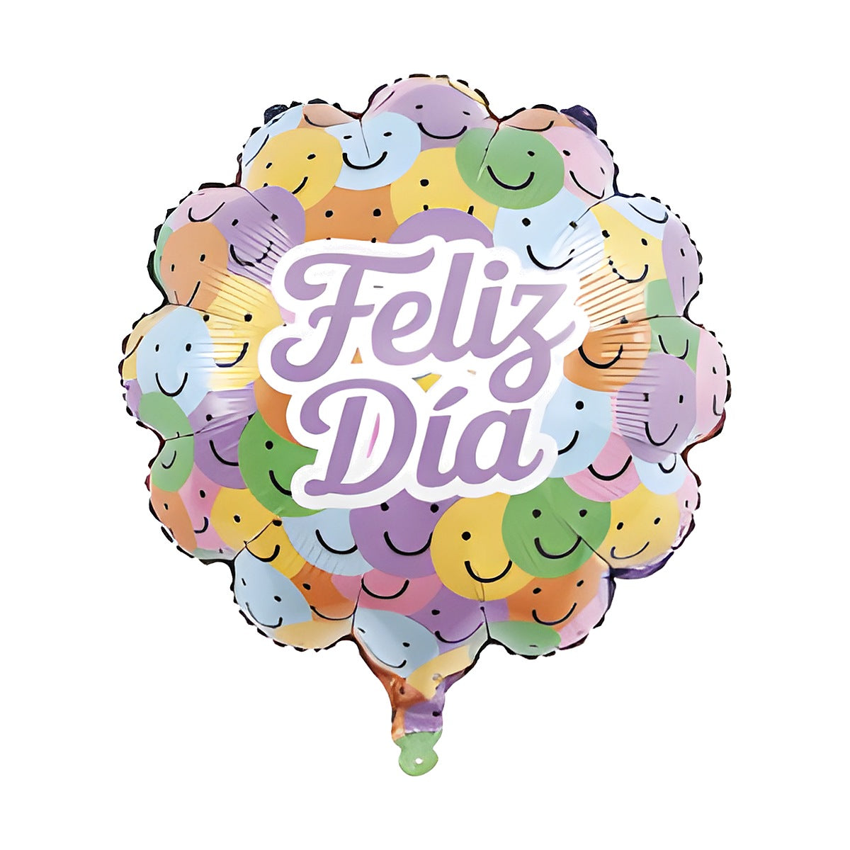 Globo Foil Feliz Día Caritas Sonrientes 53,5 x 59 cm