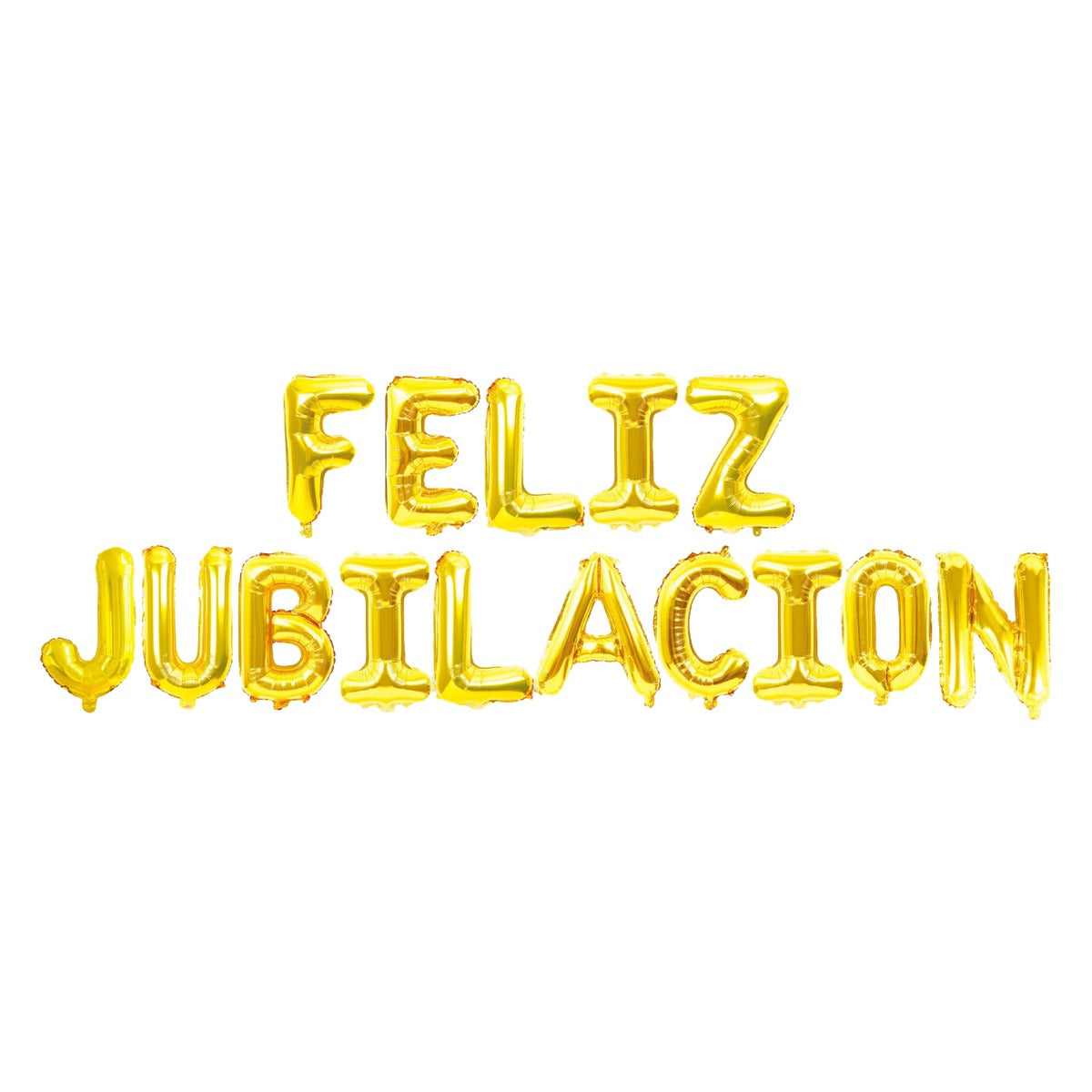 Globos Foil Letras Feliz Jubilación Oro 41 cm (16") 15 piezas