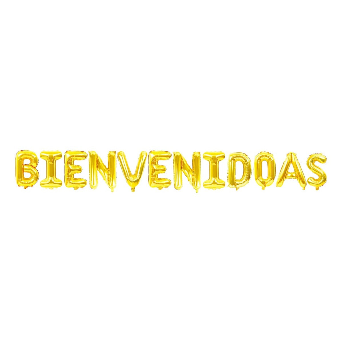 Globos Foil Letras Bienvenid@s Oro 41 cm (16") 12 piezas
