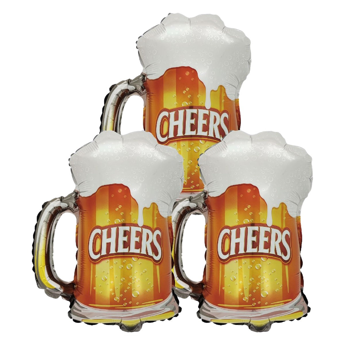 Globos Foil Jarra de Cerveza Cheers 40 cm 3 uds