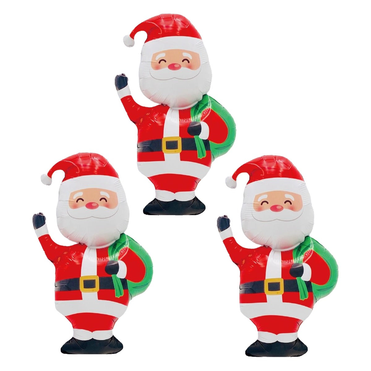 Globos Foil Mini Papá Noel 49 cm 3 uds