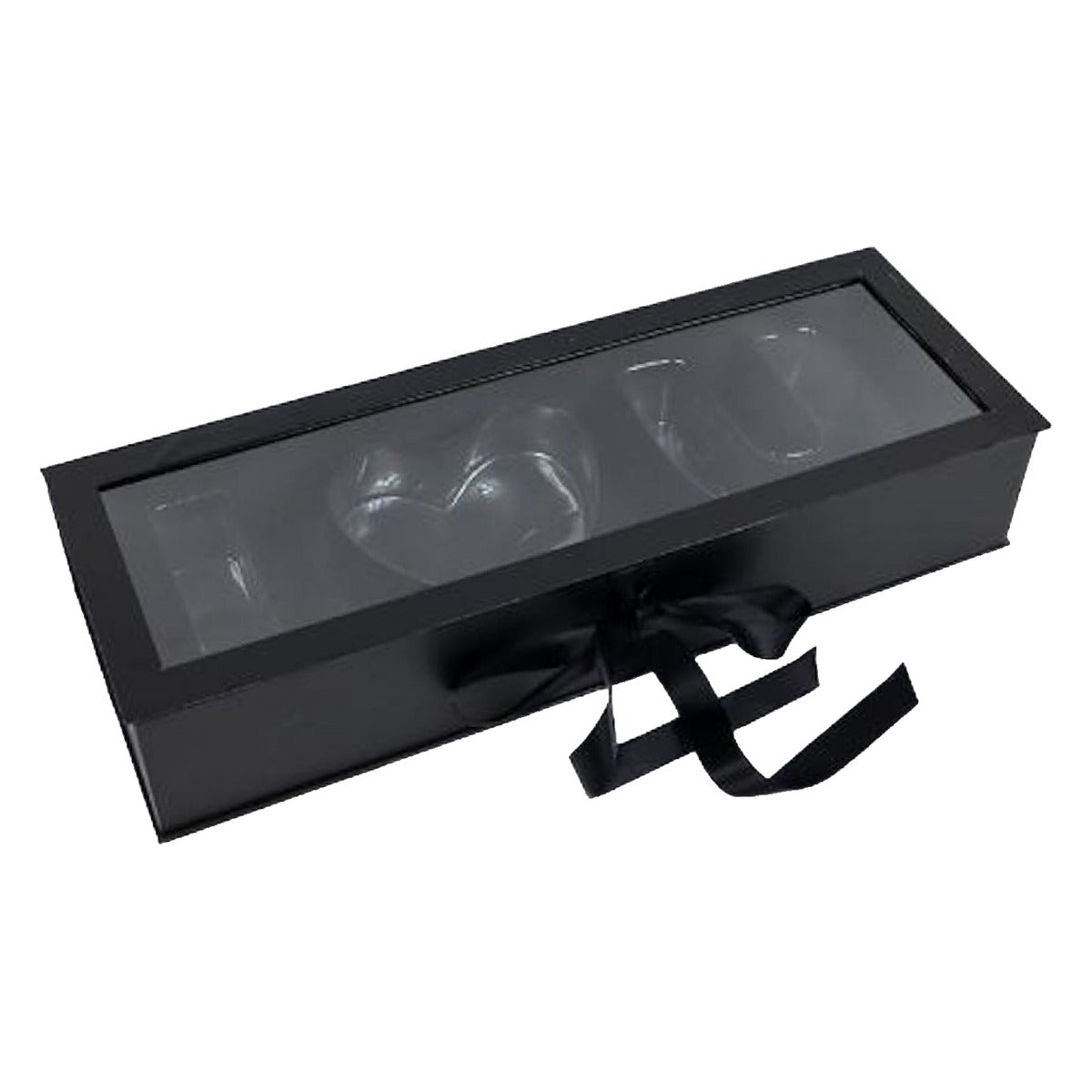 Caja de Regalo I Love U con Ventana 56 x 20 x 10 cm - Negro