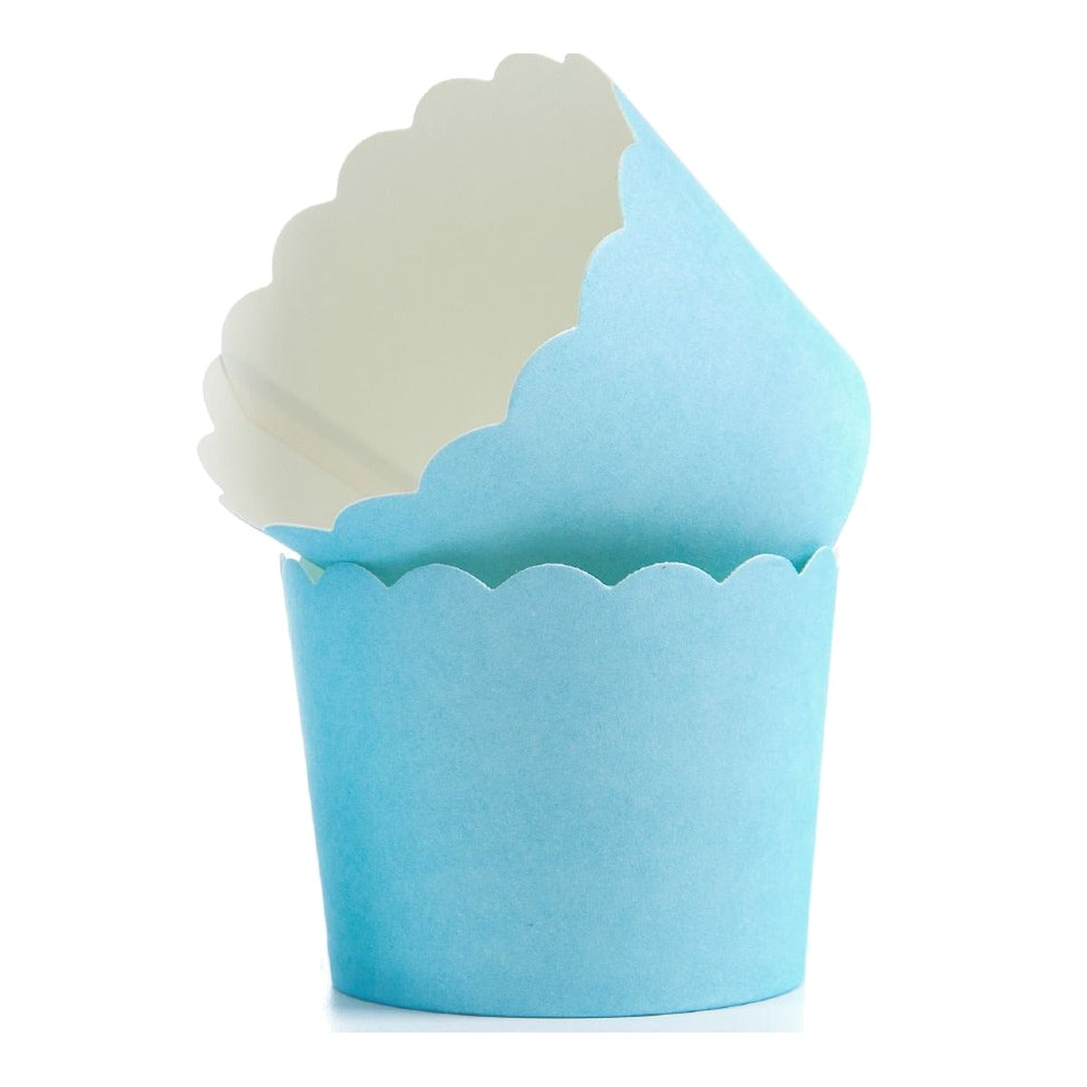 Cápsulas para Cupcakes con Borde Festoneado 5 x 5 cm 12 uds - Azul