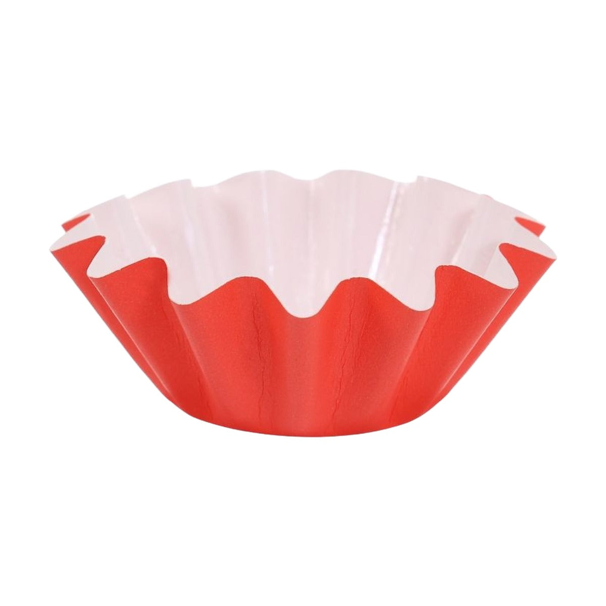 Cápsulas para Cupcakes Tulipa Bordes Ondulados 4,2 x 3,2 cm 12 uds - Rojo