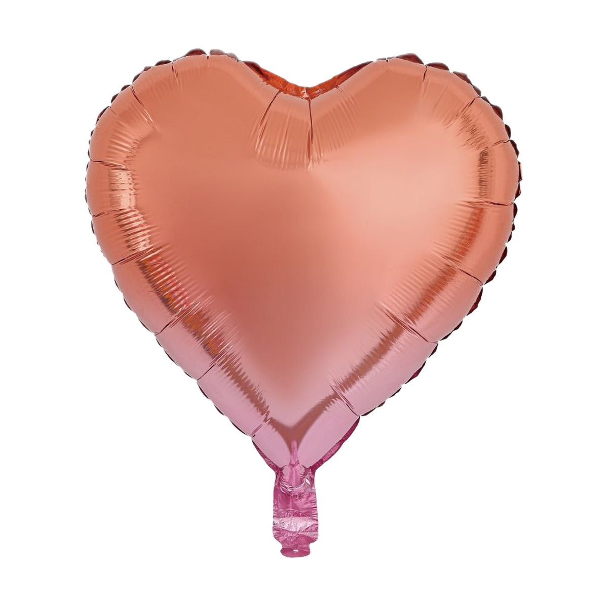 Globo Foil Corazón Degradado Coral y Rosa 18" 38,8 x 34,5 cm