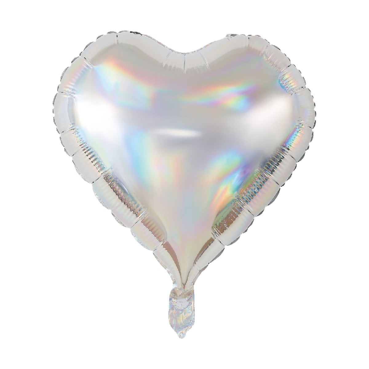 Globo Foil Corazón Plata Holográfico 18" 38,8 x 34,5 cm