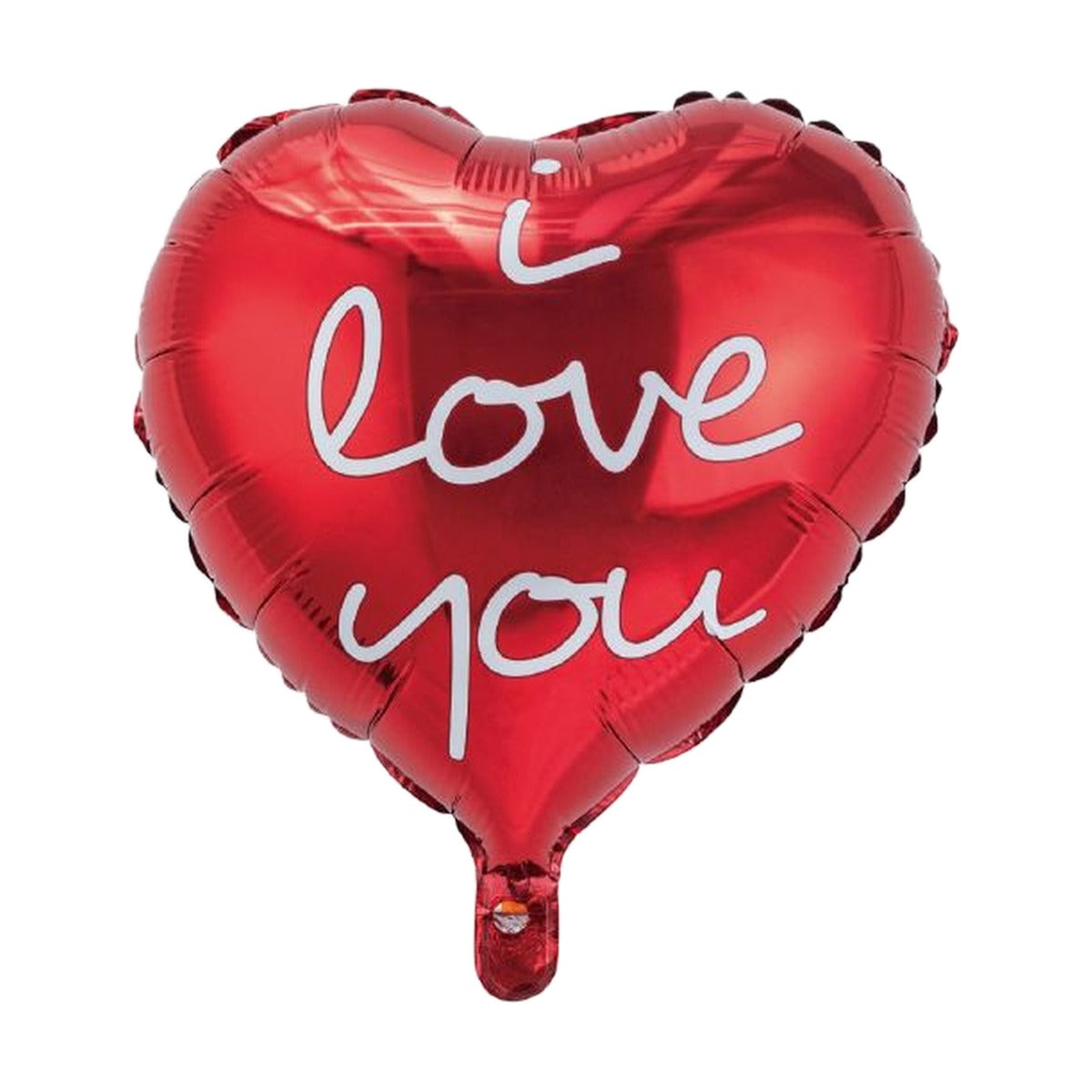Globo Foil Corazón Rojo I Love You Letra Manuscrita 45 cm
