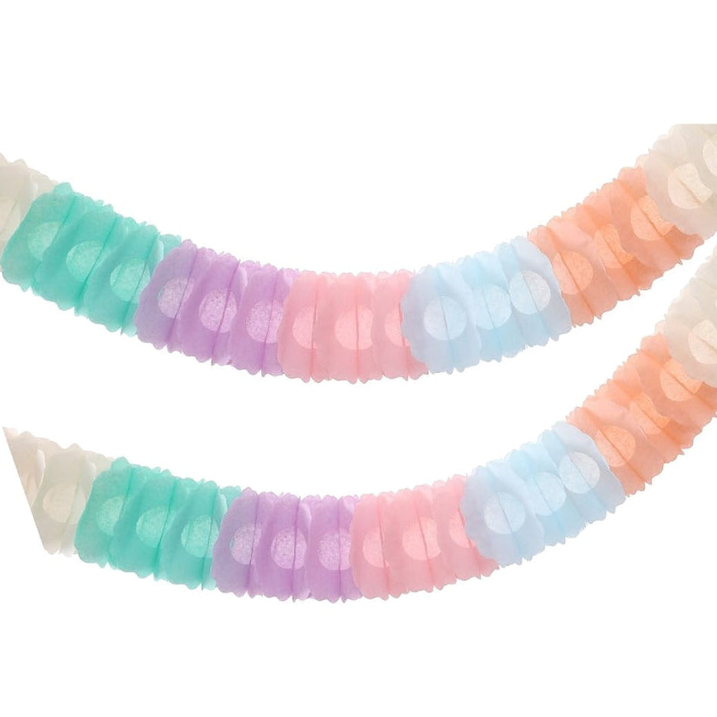 Guirnalda Nido de Abeja Macaron Multicolor 12,3 cm x 3 m