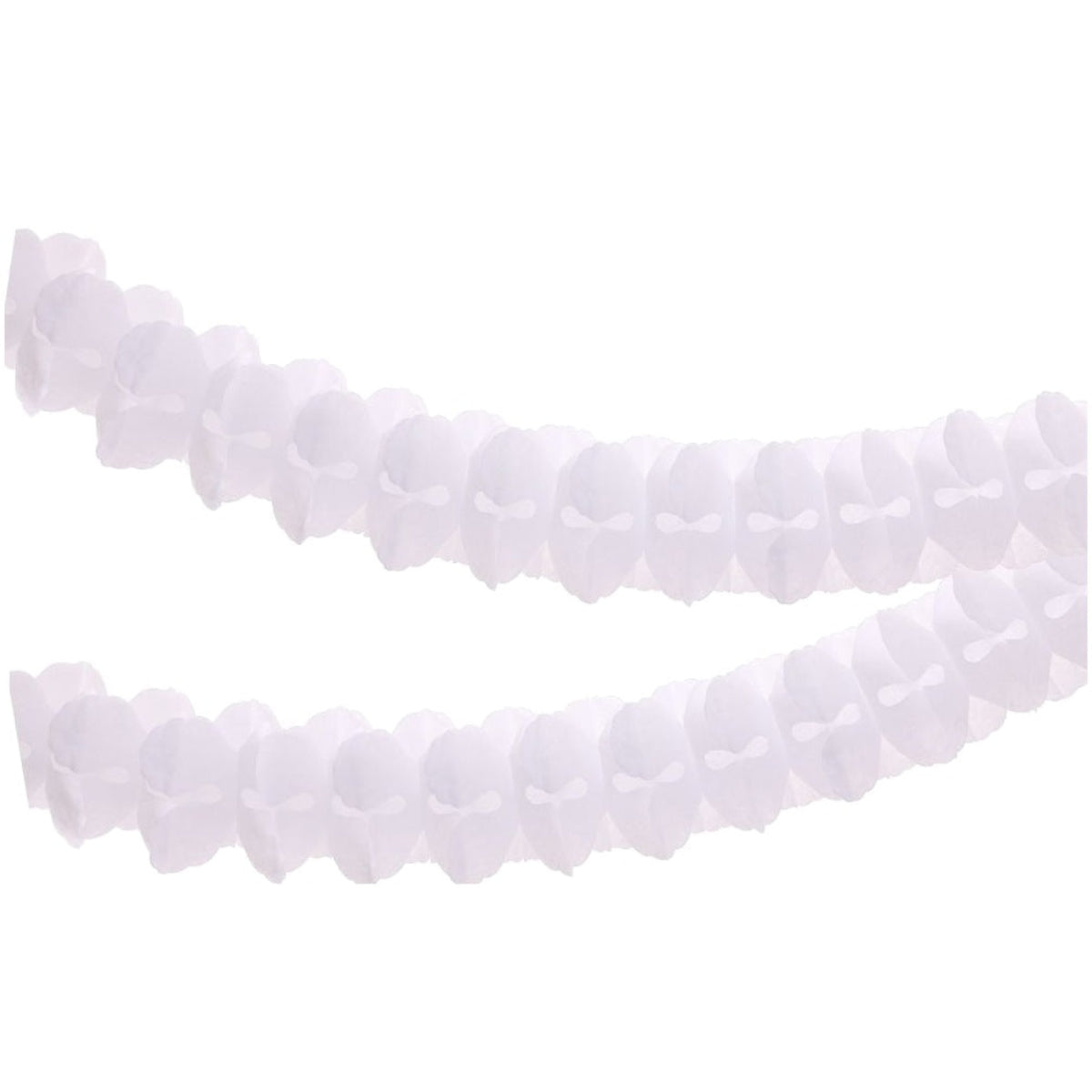 Guirnalda Nido de Abeja de Papel 10,5 cm x 3,6 m Blanco