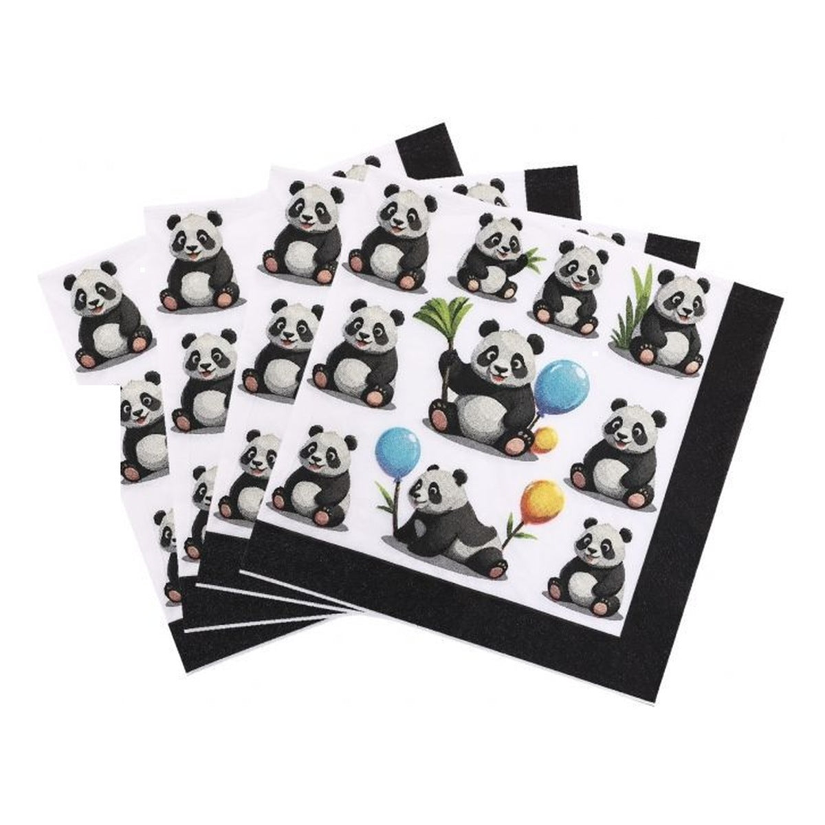 Servilletas Pandas con Globos 33 x 33 cm 16 uds