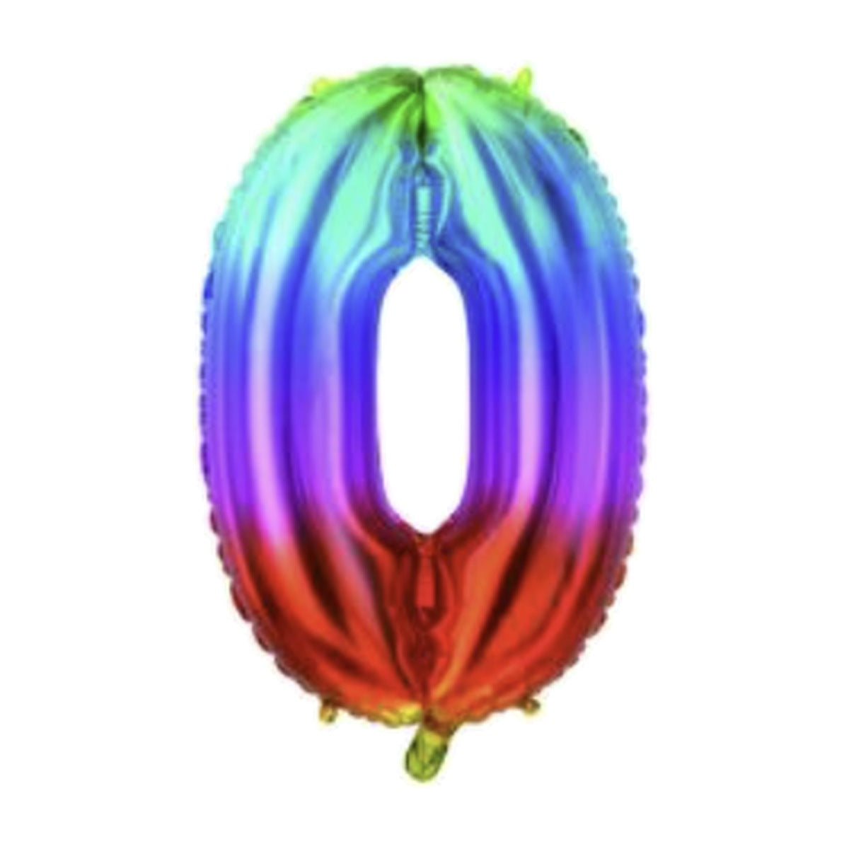 Globo Foil Número 80 cm (32") Degradado Arcoíris - 0