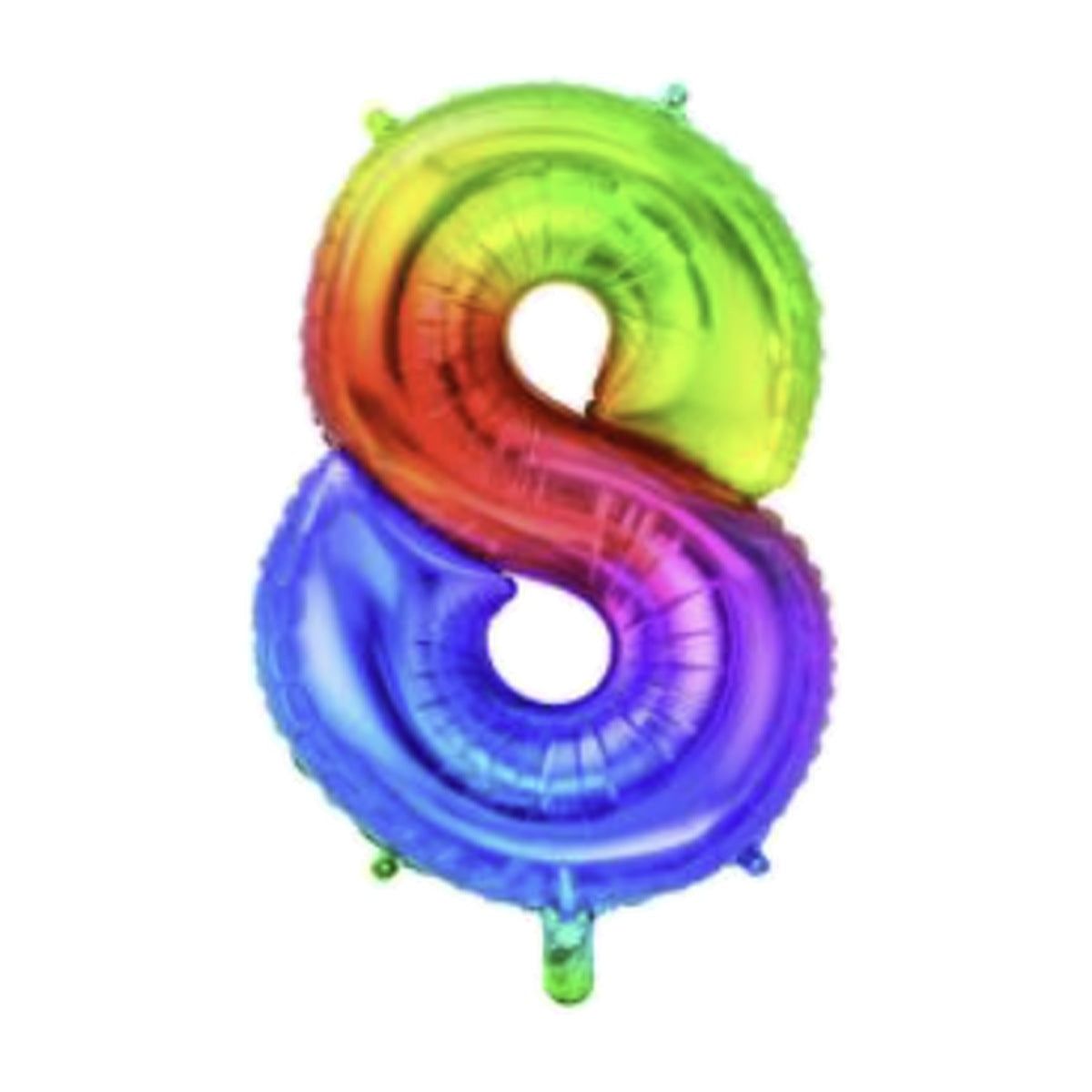 Globo Foil Número 80 cm (32") Degradado Arcoíris - 8
