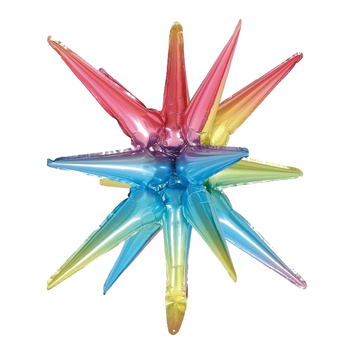Globo Foil Estrella Explosión Degradado Arcoíris 22" 44 x 55 cm