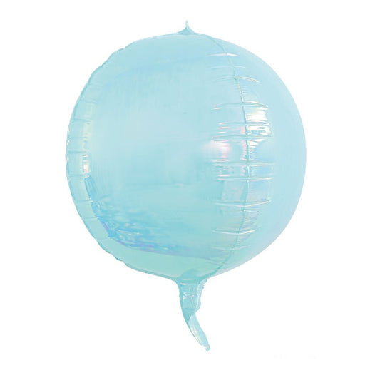 Globo Foil 4D Esfera Iridiscente 22" 40 cm - Azul Hielo
