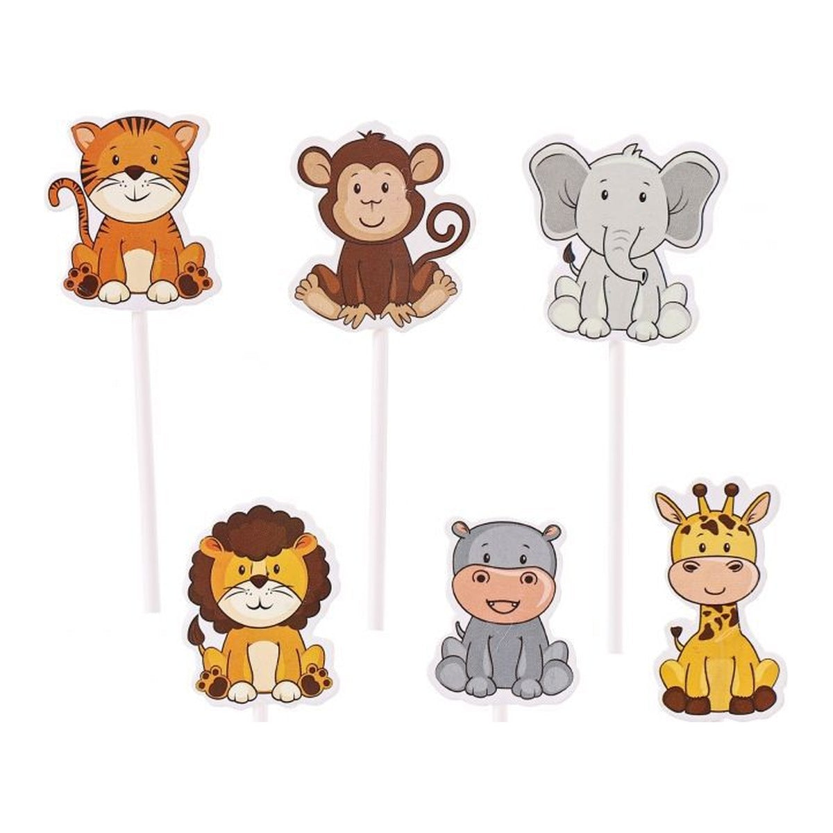 Toppers Animales de la Selva para Tarta 6 uds