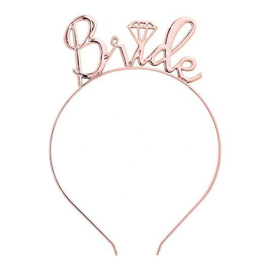 Diadema Bride Metalizada 17 cm - Oro Rosa