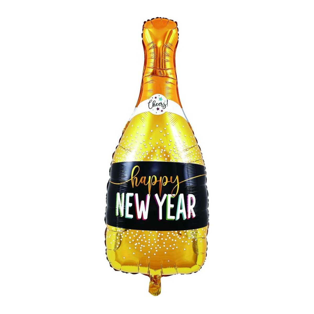 Globo Foil Botella de Champán Happy New Year 49 x 104 cm - Dorado