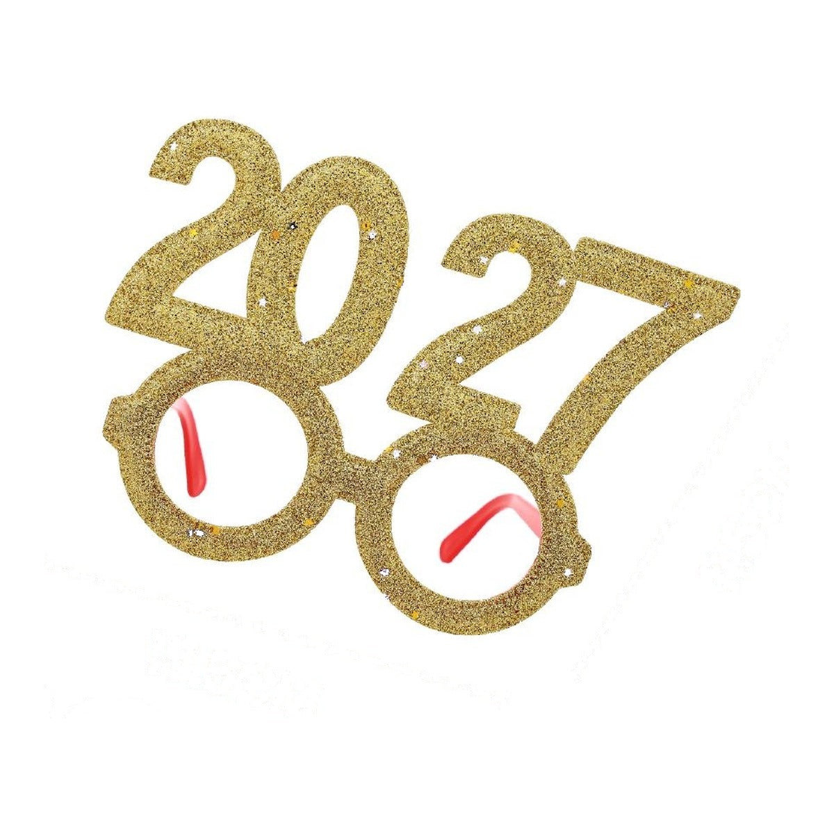 Gafas de Fiesta 2027 con Purpurina 15,5 cm - Dorado