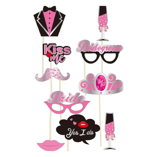 Accesorios Photocall Despedida de Soltera Rosa 10 uds