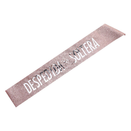 Banda Despedida Soltera Purpurina Oro Rosa 12 x 160 cm