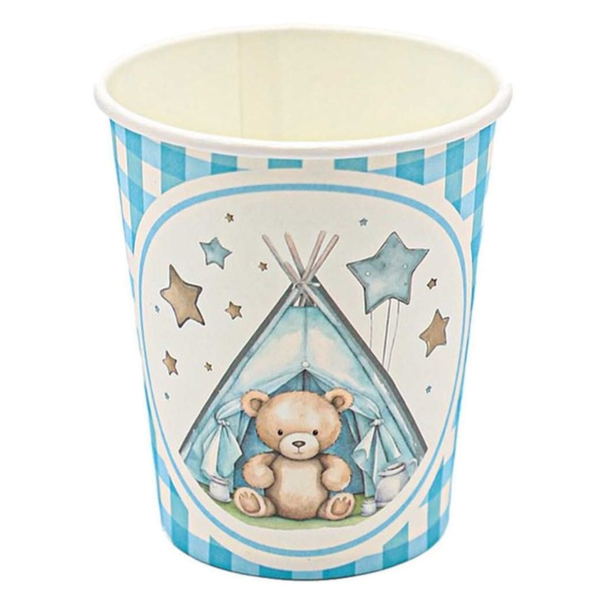 Vasos Papel Osito en Tienda Azul 6 uds